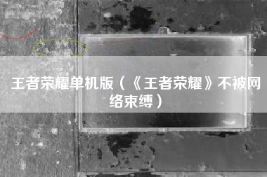 王者荣耀单机版（《王者荣耀》不被网络束缚）