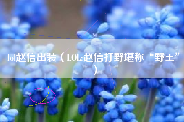 lol赵信出装（LOL:赵信打野堪称“野王”）