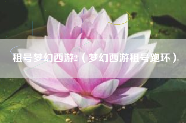 租号梦幻西游2（梦幻西游租号跑环）