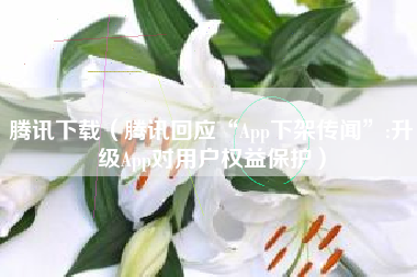 腾讯下载（腾讯回应“App下架传闻”:升级App对用户权益保护）