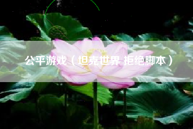 公平游戏（坦克世界 拒绝脚本）