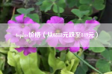 6splus价格（从6888元跌至849元）