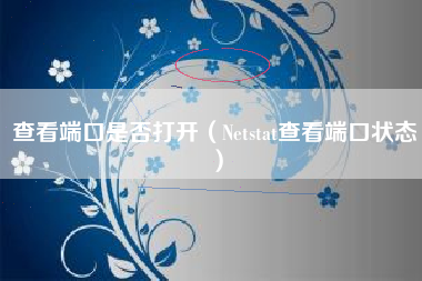 查看端口是否打开（Netstat查看端口状态）