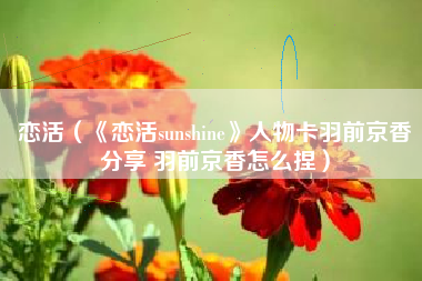 恋活（《恋活sunshine》人物卡羽前京香分享 羽前京香怎么捏）