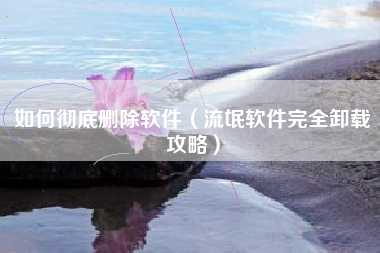 如何彻底删除软件（流氓软件完全卸载攻略）