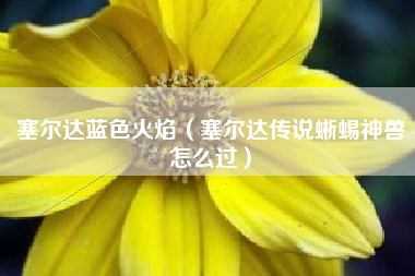 塞尔达蓝色火焰（塞尔达传说蜥蜴神兽怎么过）