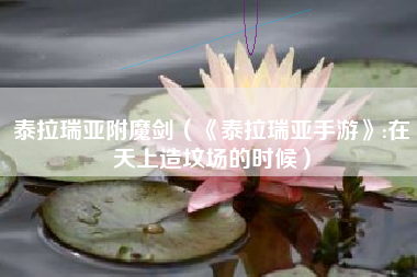 泰拉瑞亚附魔剑（《泰拉瑞亚手游》:在天上造坟场的时候）