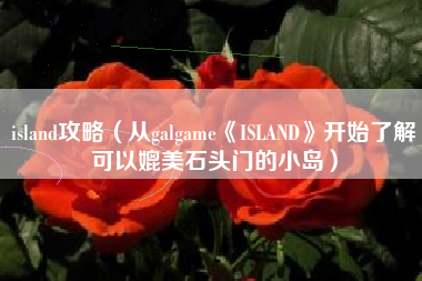 island攻略（从galgame《ISLAND》开始了解可以媲美石头门的小岛）