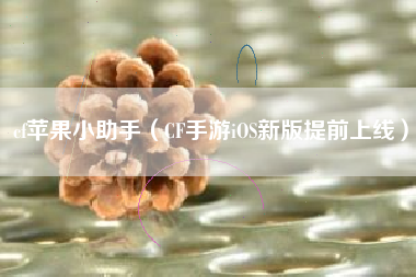 cf苹果小助手（CF手游iOS新版提前上线）