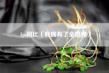 fgo阿比（我拥有了全世界）