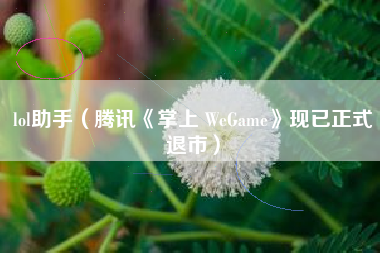 lol助手（腾讯《掌上 WeGame》现已正式退市）