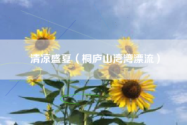 清凉盛夏（桐庐山湾湾漂流）