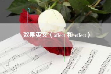 效果英文（affect 和 effect）