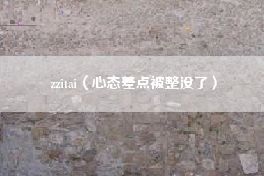 zzitai（心态差点被整没了）