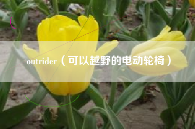 outrider（可以越野的电动轮椅）