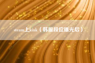 steam上kink（韩服段位曝光后）