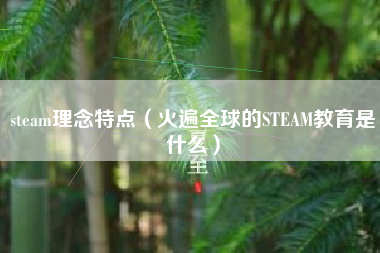 steam理念特点（火遍全球的STEAM教育是什么）