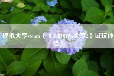 模拟大亨steam（《MMORPG大亨2》试玩体验）