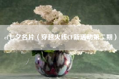 cf七夕名片（穿越火线CF新活动第二期）