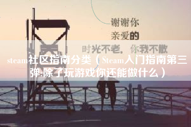 steam社区指南分类（Steam入门指南第三弹:除了玩游戏你还能做什么）