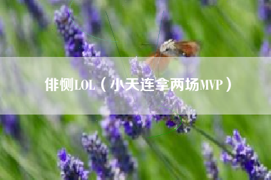 俳恻LOL（小天连拿两场MVP）