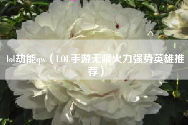 lol劫能qw（LOL手游无限火力强势英雄推荐）