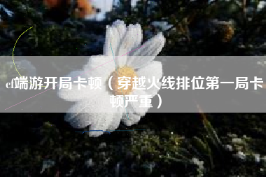 cf端游开局卡顿（穿越火线排位第一局卡顿严重）