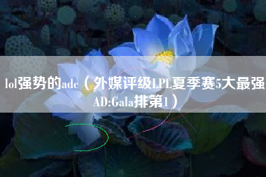 lol强势的adc（外媒评级LPL夏季赛5大最强AD:Gala排第1）