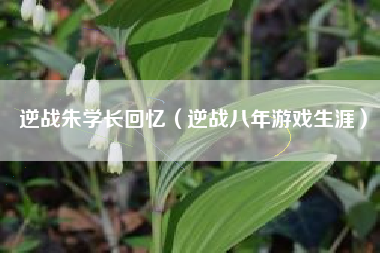 逆战朱学长回忆（逆战八年游戏生涯）