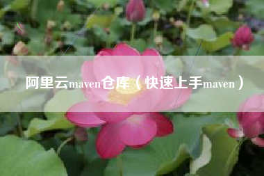 阿里云maven仓库（快速上手maven）