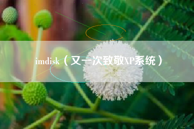 imdisk（又一次致敬XP系统）