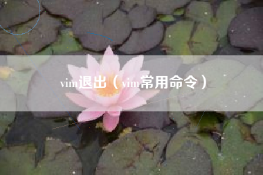 vim退出（vim常用命令）