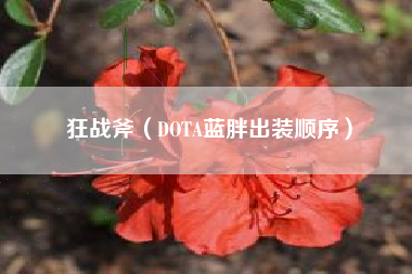 狂战斧（DOTA蓝胖出装顺序）