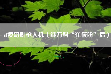 cf凌哥刷枪人机（继万科“崔筱盼”后）