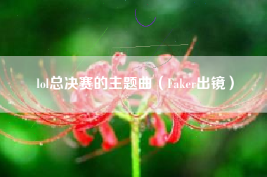 lol总决赛的主题曲（Faker出镜）