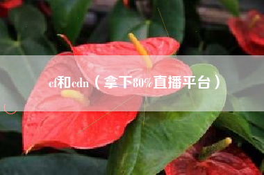 cf和cdn（拿下80%直播平台）