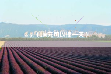 copy（200元可以播一天）