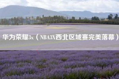 华为荣耀3x（NBA3X西北区域赛完美落幕）