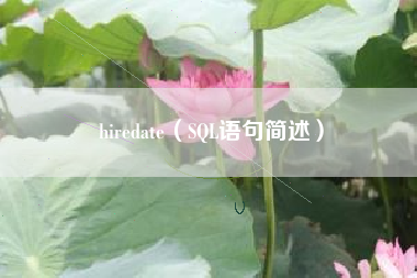 hiredate（SQL语句简述）