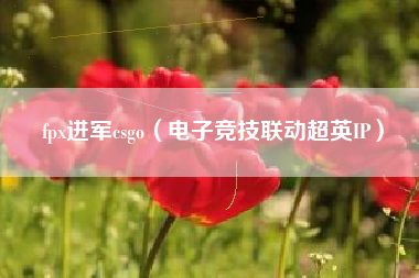 fpx进军csgo（电子竞技联动超英IP）