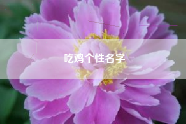 吃鸡个性名字