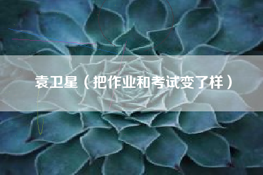 袁卫星（把作业和考试变了样）