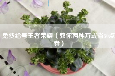 免费给号王者荣耀（教你两种方式省50点券）