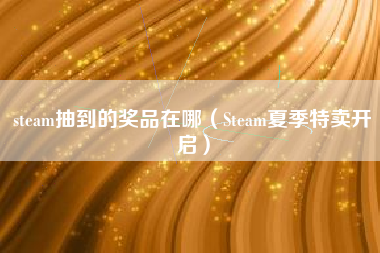 steam抽到的奖品在哪（Steam夏季特卖开启）