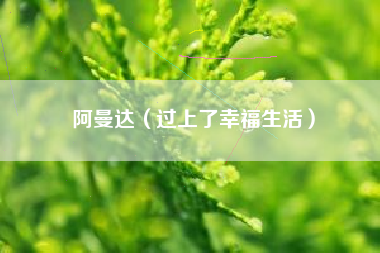 阿曼达（过上了幸福生活）