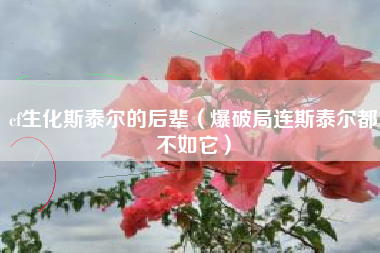 cf生化斯泰尔的后辈（爆破局连斯泰尔都不如它）