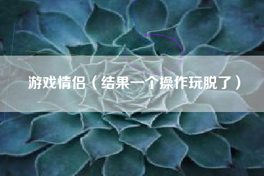 游戏情侣（结果一个操作玩脱了）