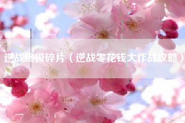 逆战终极碎片（逆战零花钱大作战攻略）