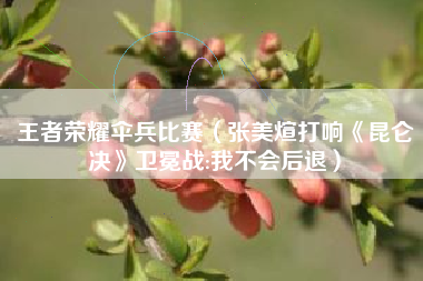 王者荣耀伞兵比赛（张美煊打响《昆仑决》卫冕战:我不会后退）