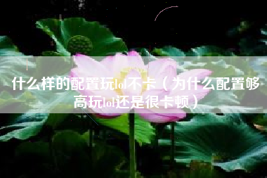 什么样的配置玩lol不卡（为什么配置够高玩lol还是很卡顿）